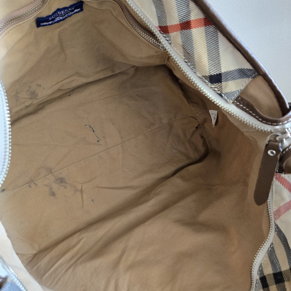 Burberry Checkered Tote in Black and Cream - Picture 13 of 13